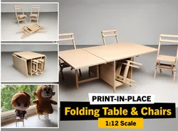 Drop Leaf Dining Table with Folding Chairs