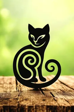 Décoration murale – Chat tribal (épaisseur 5 mm)