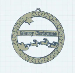 Merry Christmas Santa Claus and rendeer