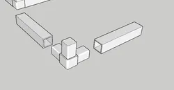 Square tube 3 Way connector 20mm