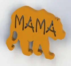 3D printer bestanden | 3MF | Mama Bear keychain