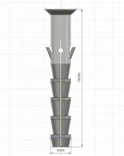 6×40 mm Wall Plug for 3.5×44 Screws