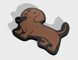 Jewelry & Accessories STL indir - DACHSHUND KEYCHAIN - Gominolozgz