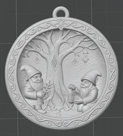 Nordic Ancestral Tree Ornament – Gnome Forest Spirit Decoration