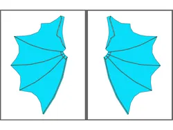 Seven the Articulated Dragon Fabric Wing Template