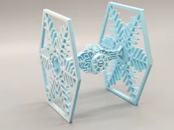 Snowflake TIE Fighter Kit Card Ornament