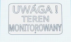 TABLICZKA UWAGA TEREN MONITOROWANY