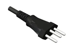 AC Male Power Plug NBR 14.136 - Three Prong grounded