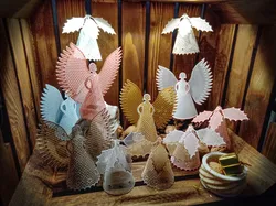 angels and bells - hangable Christmas ornaments - fast print (11-28 min)