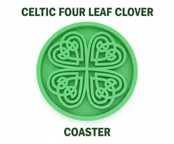 Celtic Four Leaf Clover Coaster