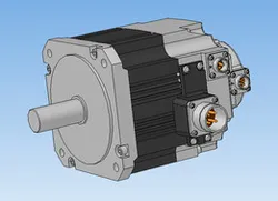 DC servo motor with electric brake