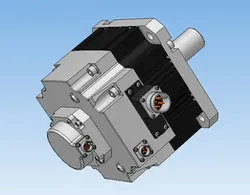 DC servo motor with electric brake