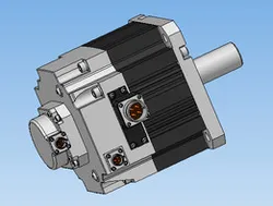 DC servo motor with electric brake
