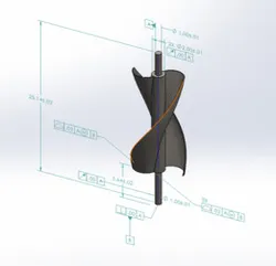 Helical Savon Vertical Axis Wind Turbine (VAWT)