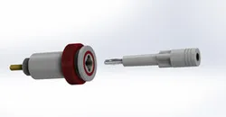 High Voltage Connector Socket & Plug (10Kv...30Kv) (4mm Banana Cross Jack)