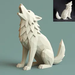 Howling Sitting Wolf