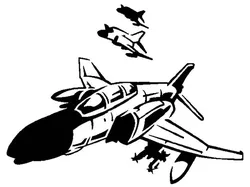 Jet Fighter stencil 2
