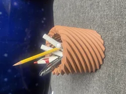 Pen holder / Pencil holder modern twisted ribbed