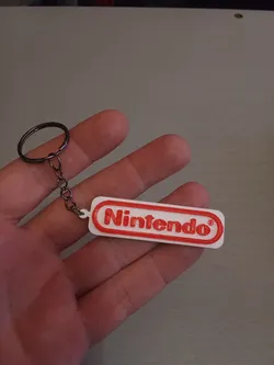 Porte-clé Nintendo – Logo Classique (Impression 3D, facile, bi-couleur)