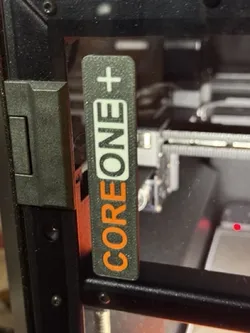 Prusa CORE One + (Plus) Name Badge with Install Jig