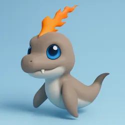 Pukamon Digimon Creature Model