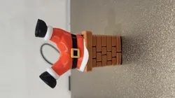 Santa in the Chimney – Festive Holiday Figurine