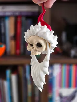 Santa Skull Ornament