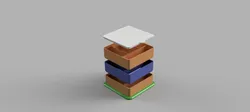 Tools & Spare Parts STL تنزيل - stackable container box (120x120x35 mm) - XP3Design