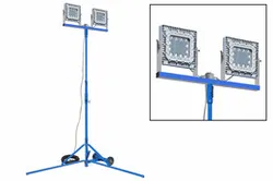 300W Explosion Proof LED Light Tower - Quadpod Mount - 140° - C1D1 - 200' 12/3 Cord w/ EXP Plug