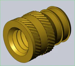 8-32 Brass Heat Set Insert