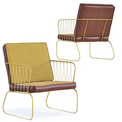 arm chair string yellow