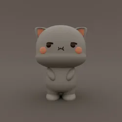 Characters & Creatures STL Descărcare - Pisica Kawaii ( supărat ) - akash3dprints
