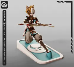 Characters & Creatures STL Download - Gorou | Genshin Impactby Gray World Corporation