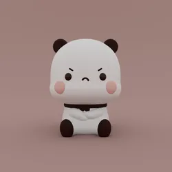 Characters & Creatures STL Download - Kawaii Panda ( Angry )by akash3dprints