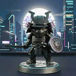 Cyber Chibi Samurai Figurine