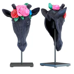 deco object mask giraffe flower
