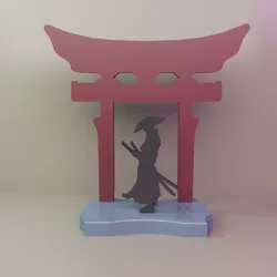 Digital Art STL Descărcare - Decorațiuni de birou Samurai - OrcaStudio
