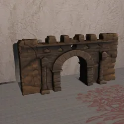 DnD Archwall 4x Wargaming Terrain Castle Wall obj quads Nosupport
