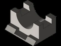 Fixture Nest Block used for Holding Cylindrical Components while Tooling (AISI 1020)
