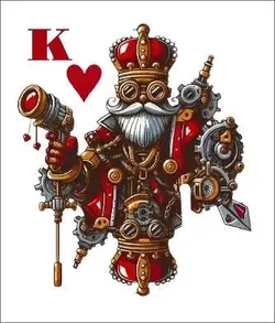 Fișiere pentru imprimante 3D | Fișier 3MF | Steampunk King of Hearts Litho