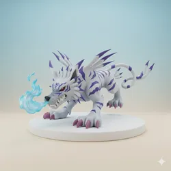 Garurumon Digimon Creature Model