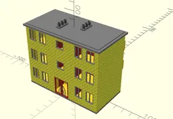 H0 Scale Apartment Building