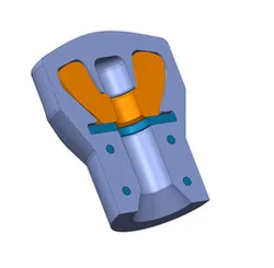 Housing with handle for wing nut