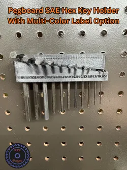 Pegboard SAE Hex Key Holder