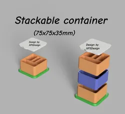 Tools & Spare Parts STL تنزيل - Stackable container box - XP3Design