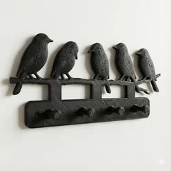 Birds Key Holder – 5 Bird Wall Mounted Key Rack