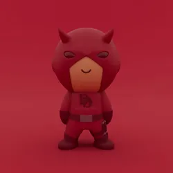 Characters & Creatures STL indir - Schattig duiveltje met durf - akash3dprints