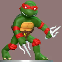 Characters & Creatures STL تنزيل - رافائيل - سلاحف النينجا المتحولون المراهقون - LoveModels
