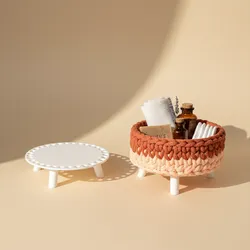 Crochet basket base with legs - Multiple sizes