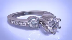 diamond ring 3D Print Model in Rings 369754
